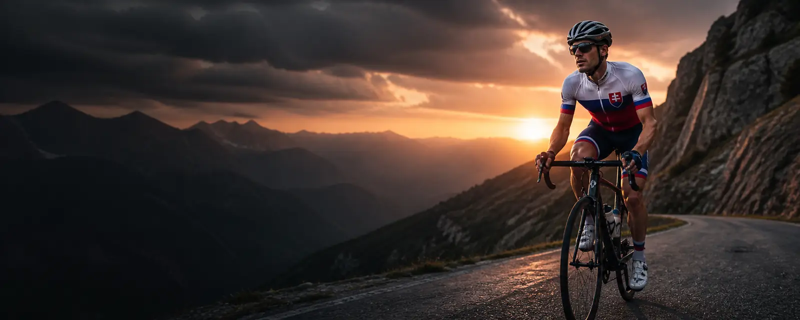 Slovenský cyklista v horskom stúpaní